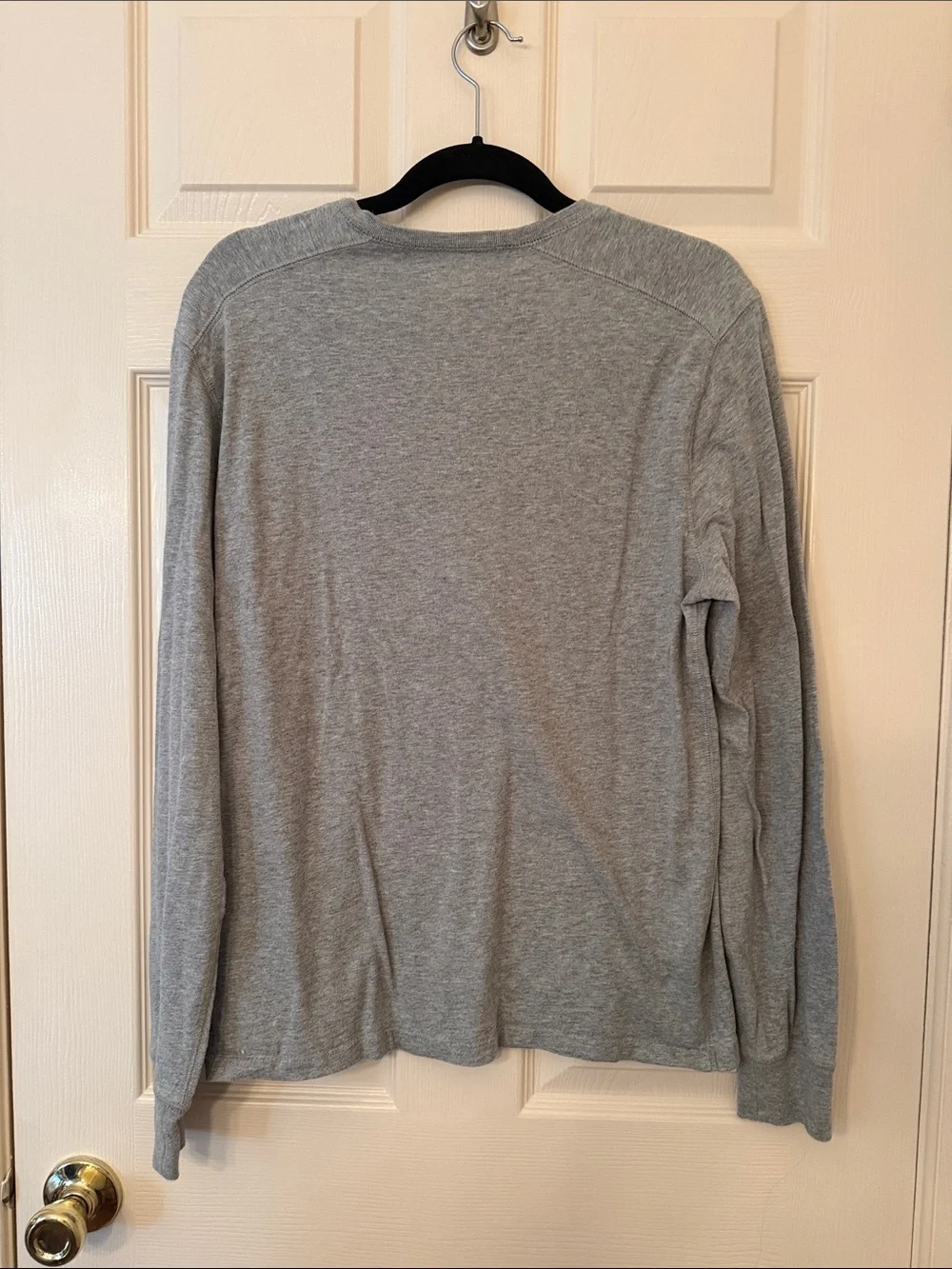 J. Crew Men's Light Gray Long-Sleeve Henley